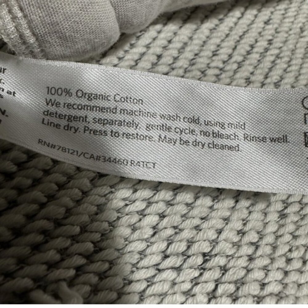 Eileen Fisher 100% Organic Cotton Pullover Sweater Women’s PL Gray Cowl Neck - Picture 4 of 7